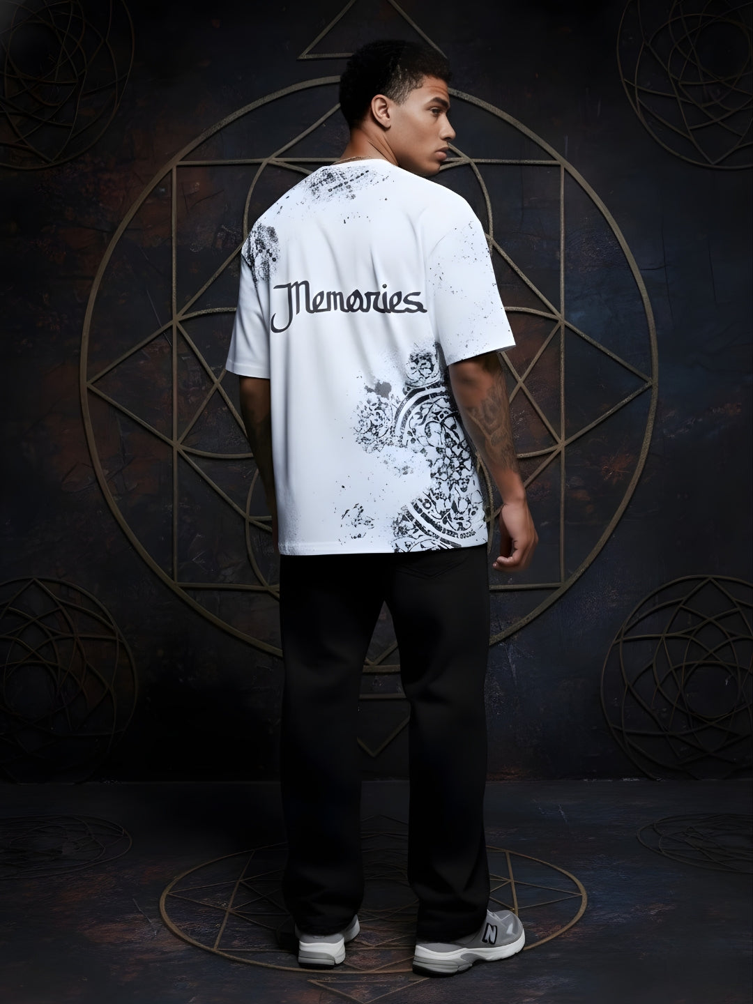 Memories Puff Printed Men Premium Oversized T-Shirt